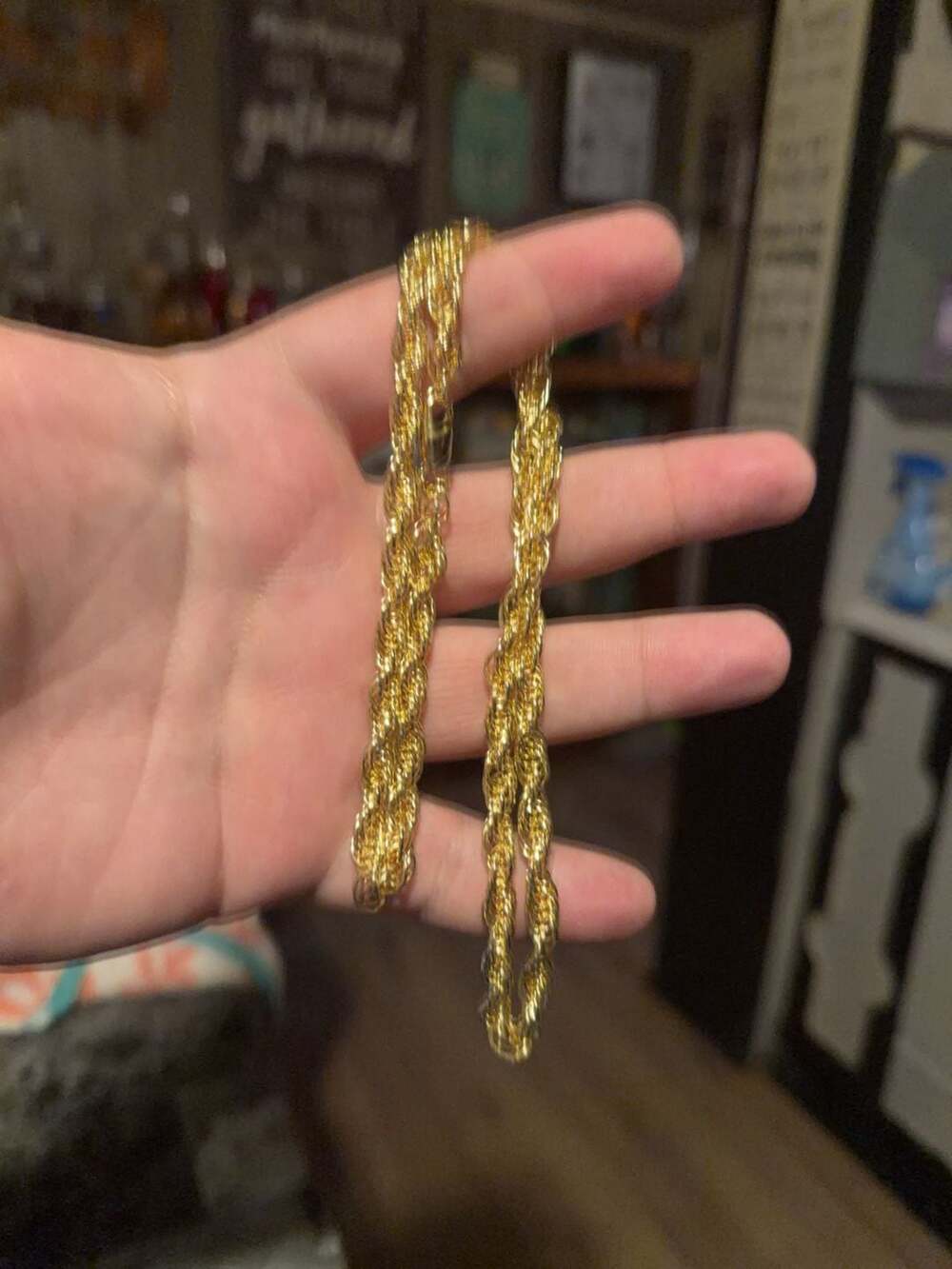 Gold filled Rope Chain Necklace 22 inch